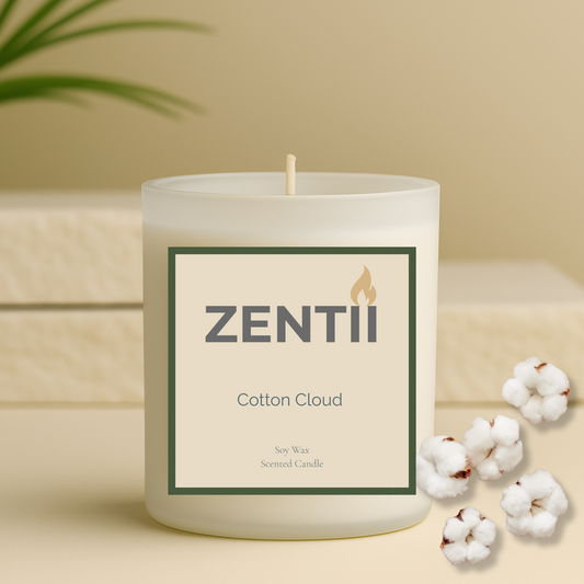 Nube de Algodón | Vela de Soya Aromática Natural - ZENTII | 180gr