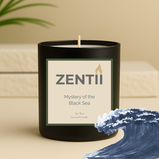 Misterio del Mar Negro | Vela de Soya Aromática Natural - ZENTII | 180gr