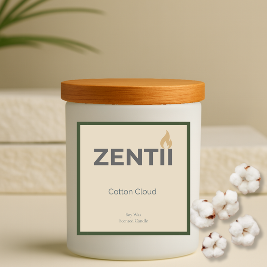 Nube de Algodón | Vela de Soya Aromática Natural - ZENTII | 180gr