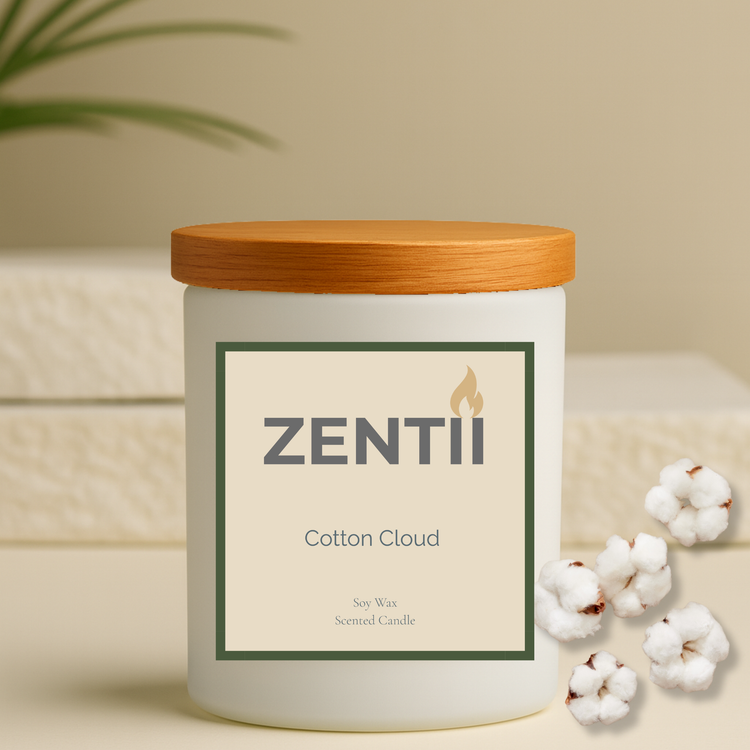 Nube de Algodón | Vela de Soya Aromática Natural - ZENTII | 180gr