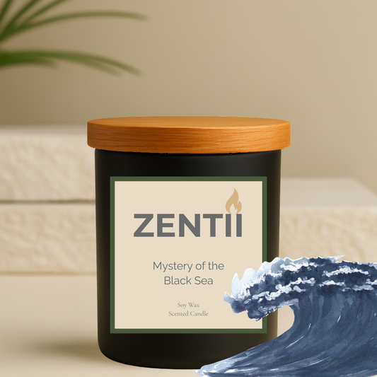 Misterio del Mar Negro | Vela de Soya Aromática Natural - ZENTII | 180gr